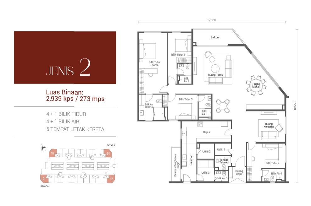 DaMai Melawati Type 2 corner floor plan