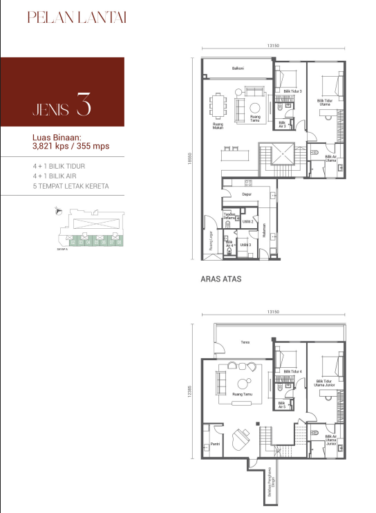 DaMai Melawati Type 3 duplex floor plan