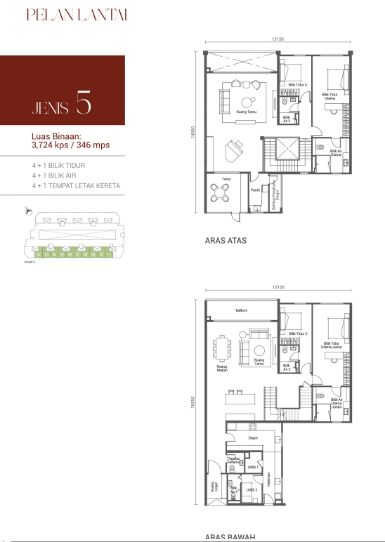 DaMai Melawati Type 5 duplex floor plan